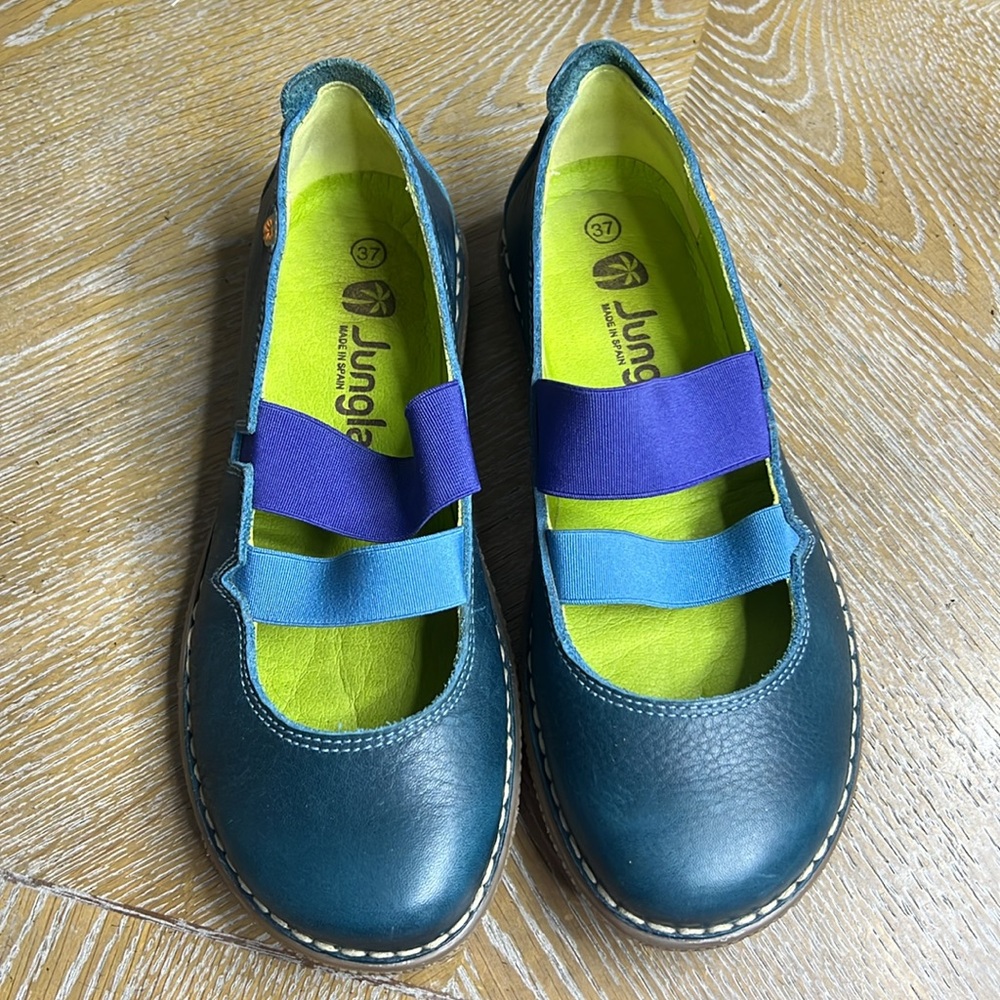 JUNGLA Leather Ballerina Flats Shoes 37 - Picture 2 of 10